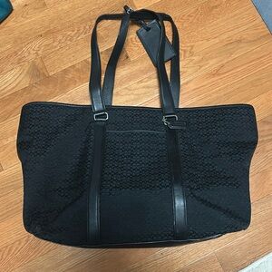 Coach Weekender Tote‎ XL Black Coach Logo/Print